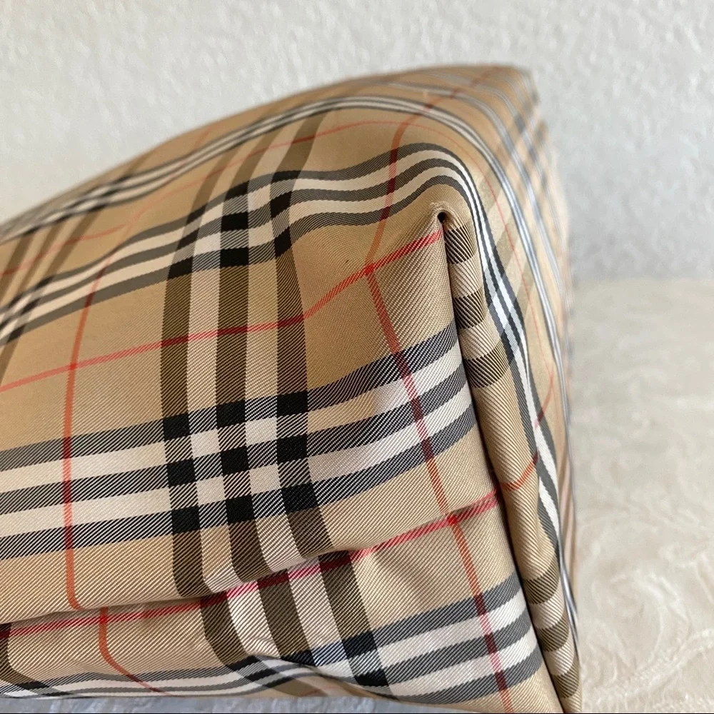 Burberry check nylon tote